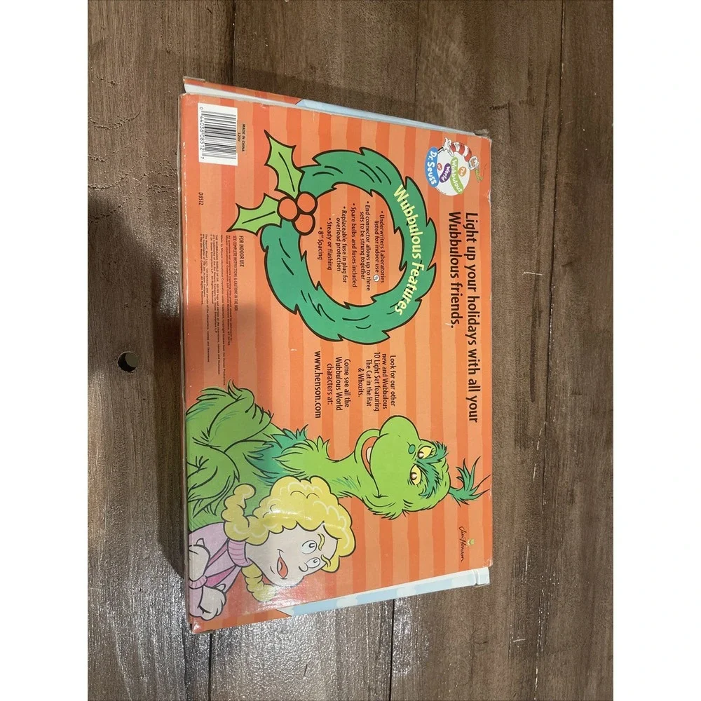Dr. Seuss Holiday Christmas String Lights Set of 10 Wubbulous World Horton Decor